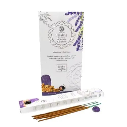 Green Tree Räucherstäbchen "heilender Lavendel" – mit Edelstein Amethyst