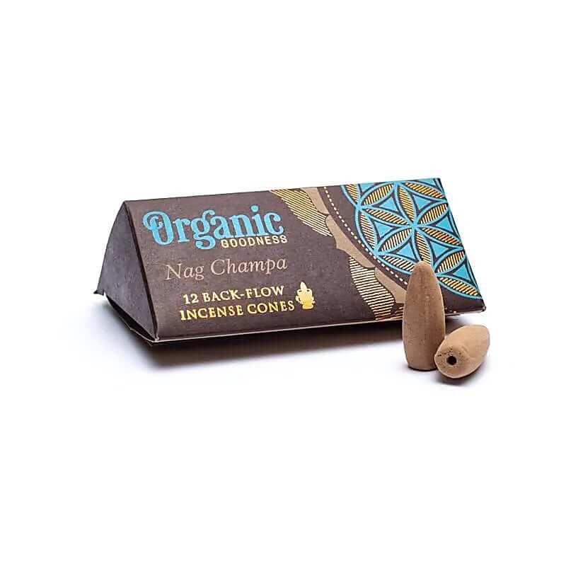 Organic Goodness - Nag Chanpa natürliche Rückfluss Räucherkegel