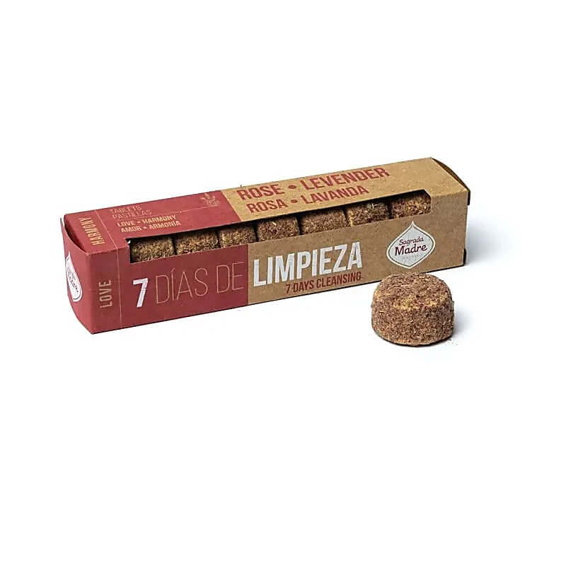 Sagrada Madre Räucherscheiben - 7 Tage Rose & Lavendel