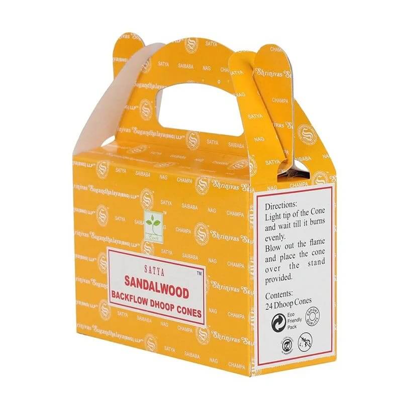 Satya Sandelholz Rückfluss Räucherkegel