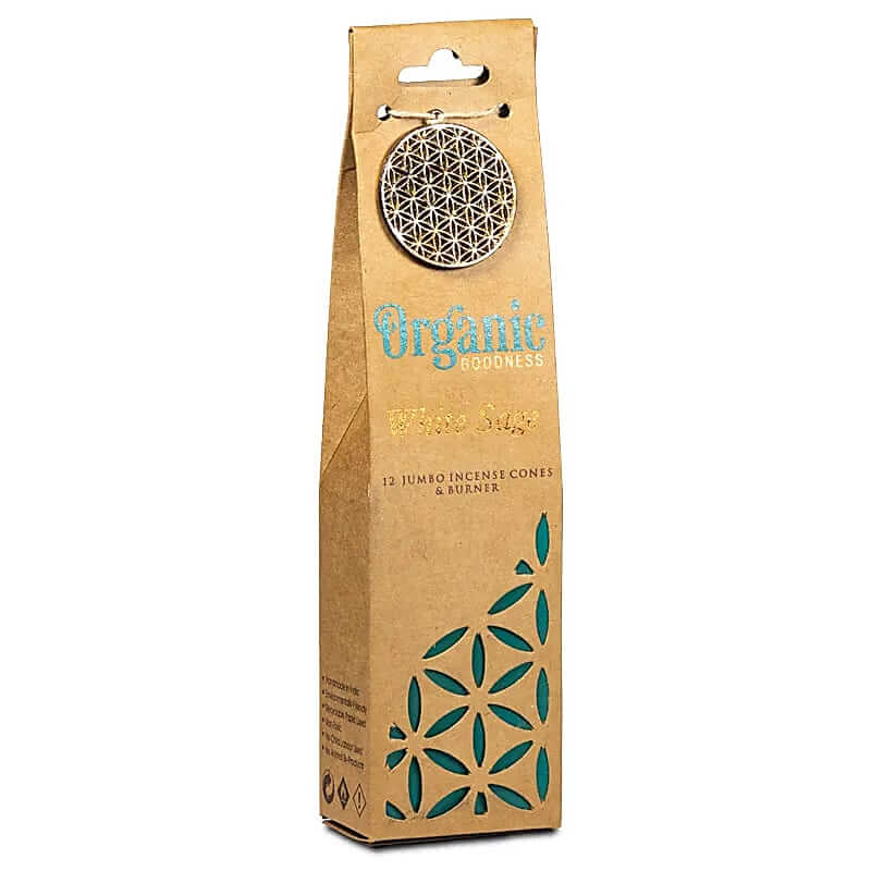 Organic Goodness Weißer Salbei Räucherkegel inkl. Halter