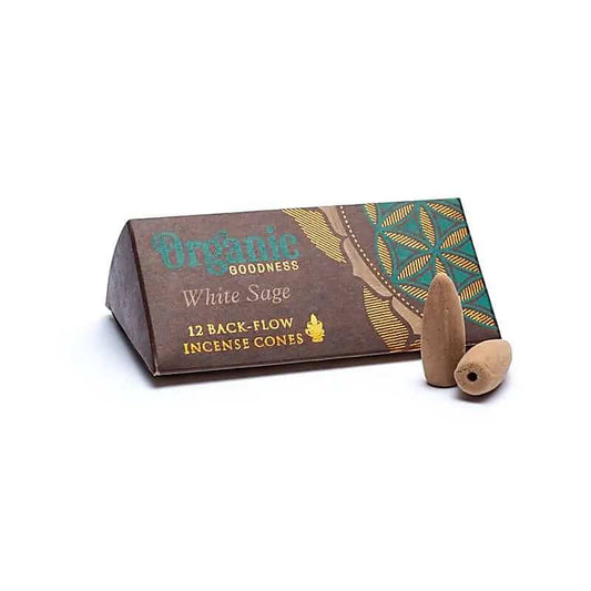 Organic Goodness - Weißer Salbei natürliche Rückfluss Räucherkegel