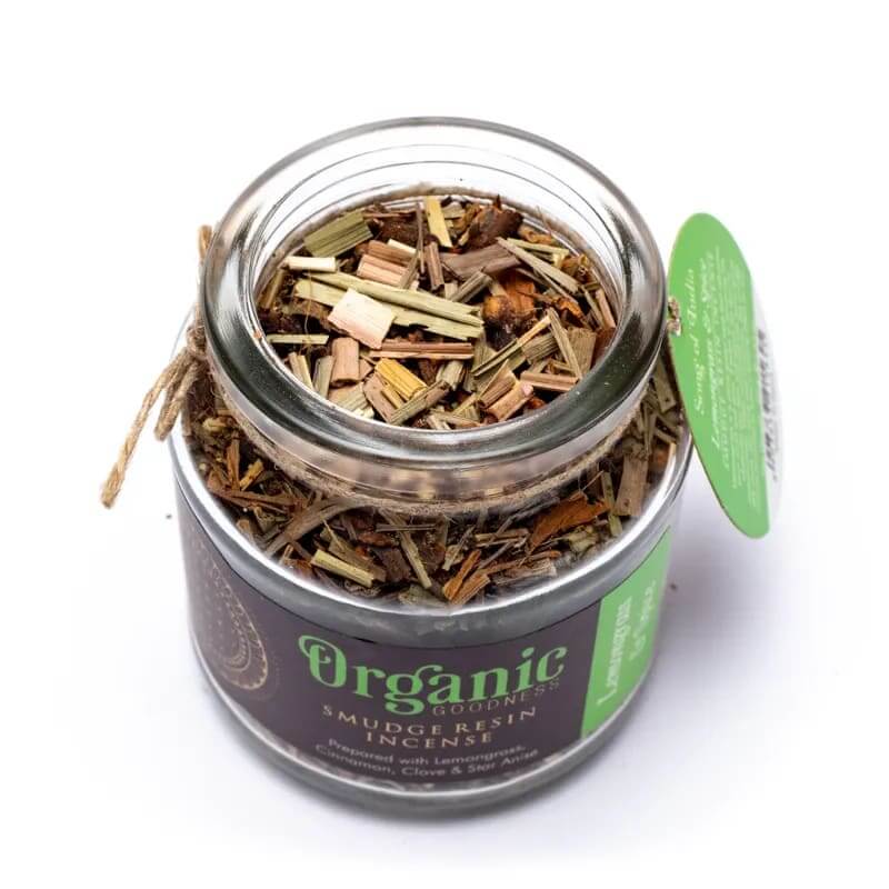 Organic Goodnes Zitronengras & Gewürze Smudge Weihrauchmischung 40g