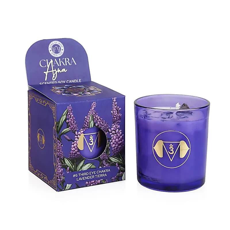 Chakra Duftkerze Ajna/Drittes Auge - Lavendel tierra