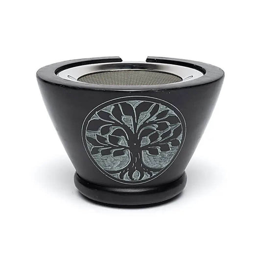 Räuchergefäß Lebensbaum - schwarzer Speckstein