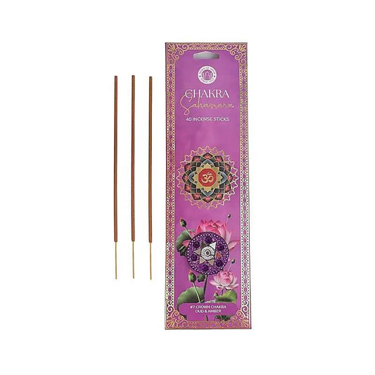 Sahasrara/Kronenchakra Räucherstäbchen - Oud & Amber