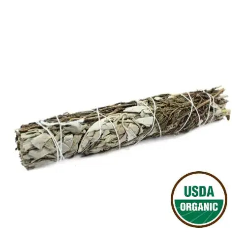 Räucherbündel aus weißem Salbei & Lavendel, 22 cm