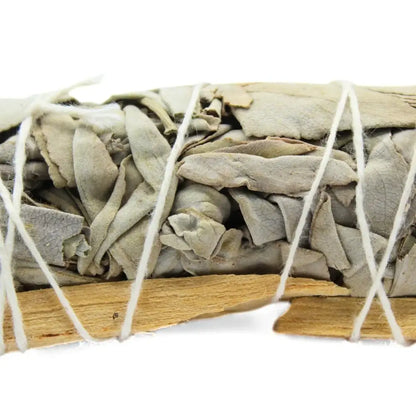 Räucherbündel aus weißem Salbei und Palo Santo, 10cm