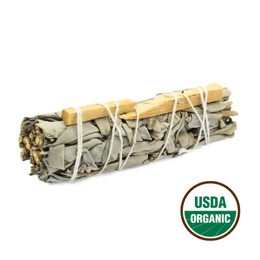 Räucherbündel aus weißem Salbei und Palo Santo, 10cm