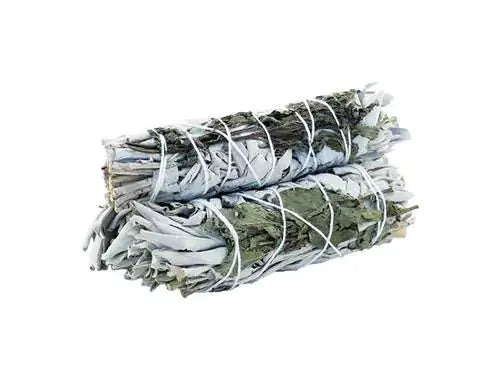 Räucherbündel aus weißem Salbei & Rosmarin, 10 cm