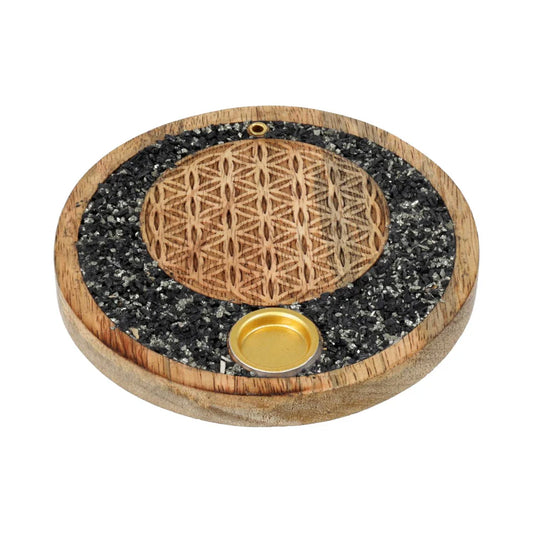 Räucherstäbchen & Kegelhalter "Blume des Lebens"