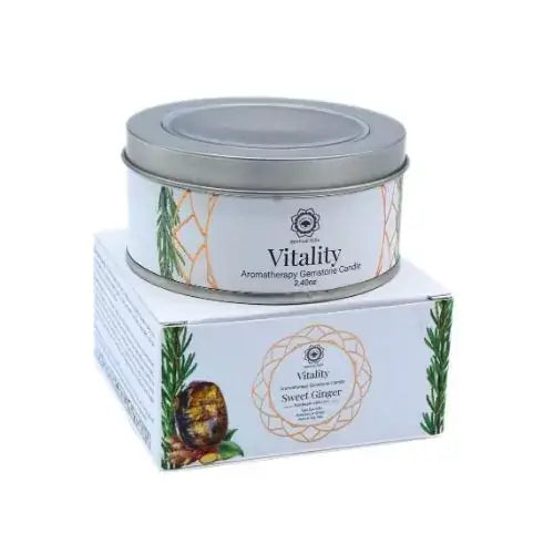 Green Tree Edelsteinkerze "Vitalität" Süßer Ingwer
